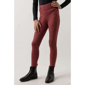 BR Legging d'Équitation Eevolv Lenny Full Grip Enfants Maroon Red
