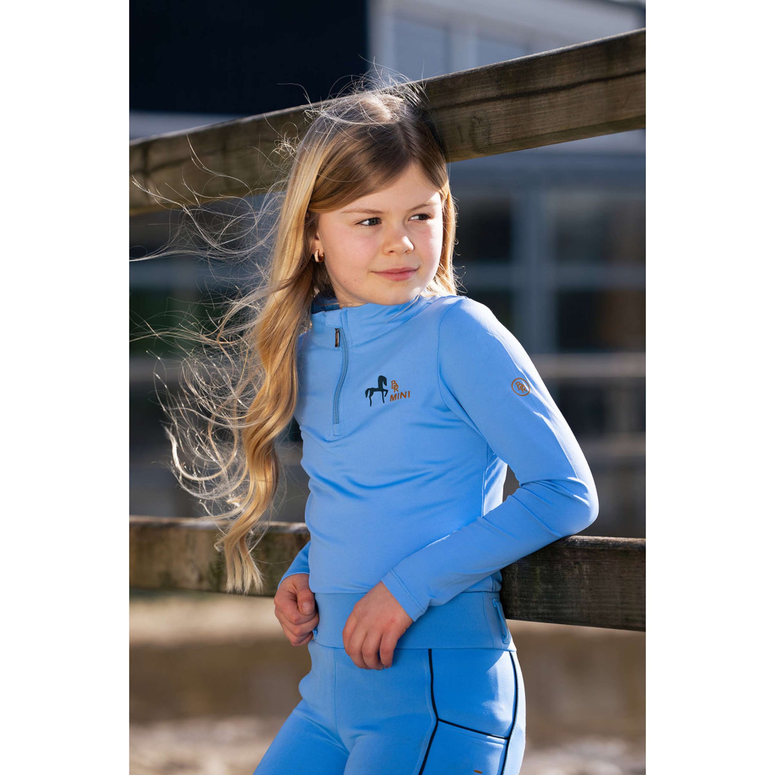 BR Shirt Zip-up Mini Horse Little Blue BR Shirt Zip-up Mini Horse Little Blue