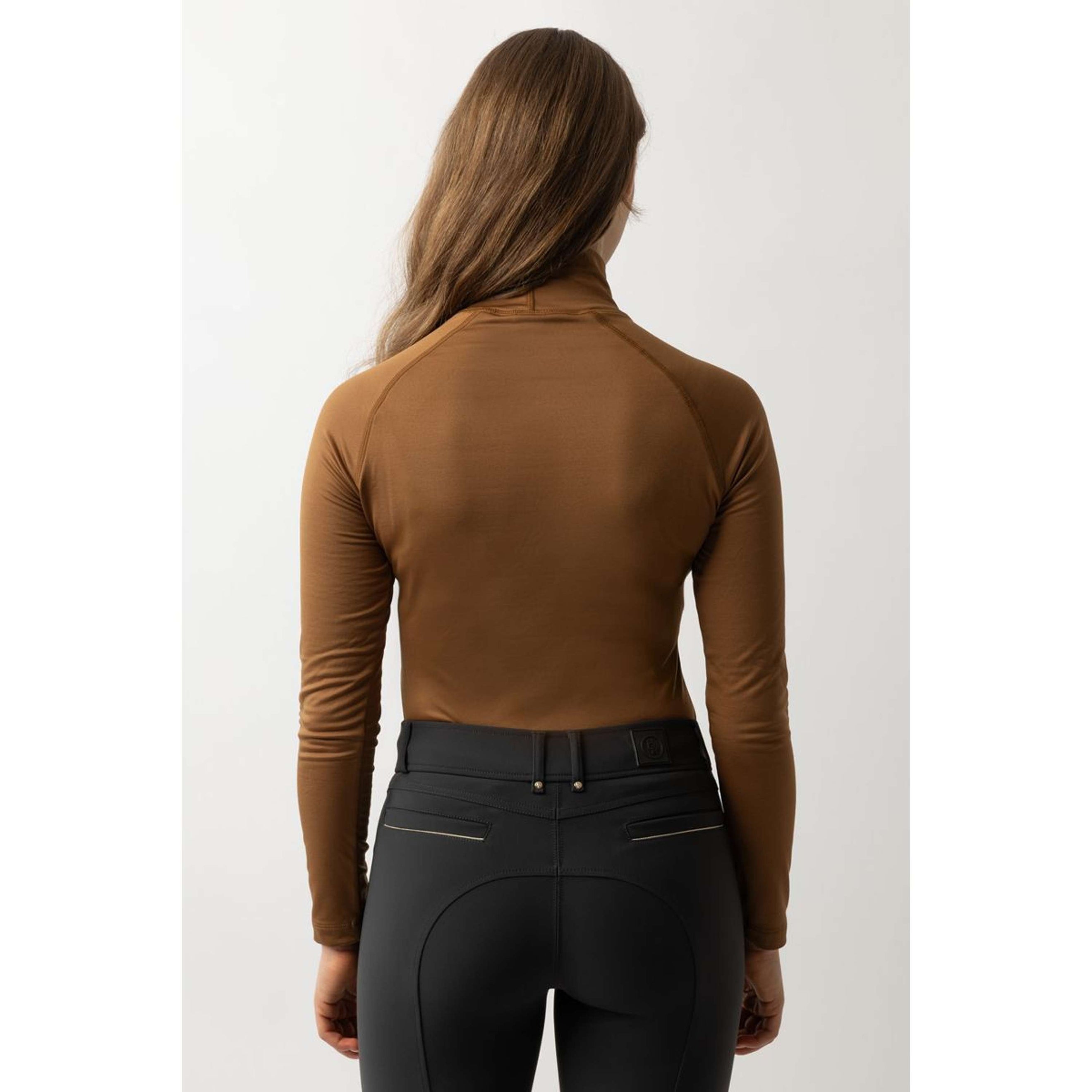 BR Pull à Col Leonel Femme Cognac Ochre BR Pull à Col Leonel Femme Cognac Ochre