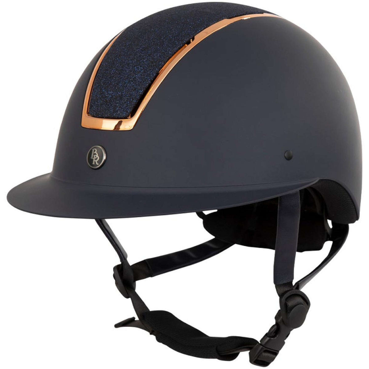 BR Bombe d’Équitation Omega Painted Glitter Marine/Rose