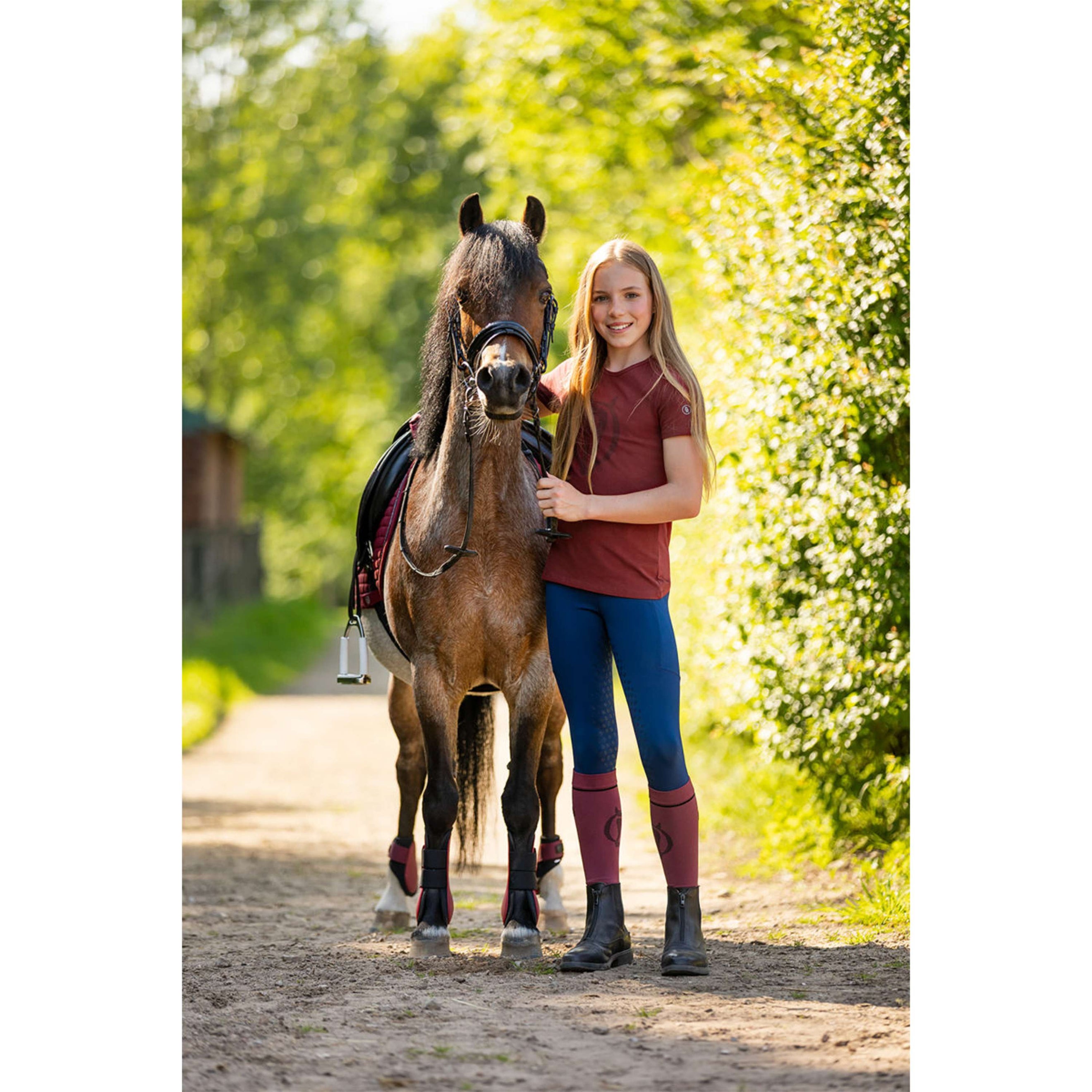 BR Legging d'Équitation Eevolv Kika Kids Full Grip Pageant Blue