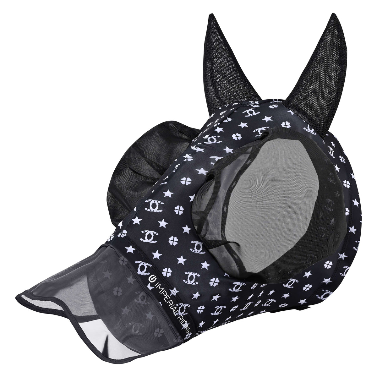 Imperial Riding Masque Anti-Mouches IRHTrail Ride avec Nez Noir AOP