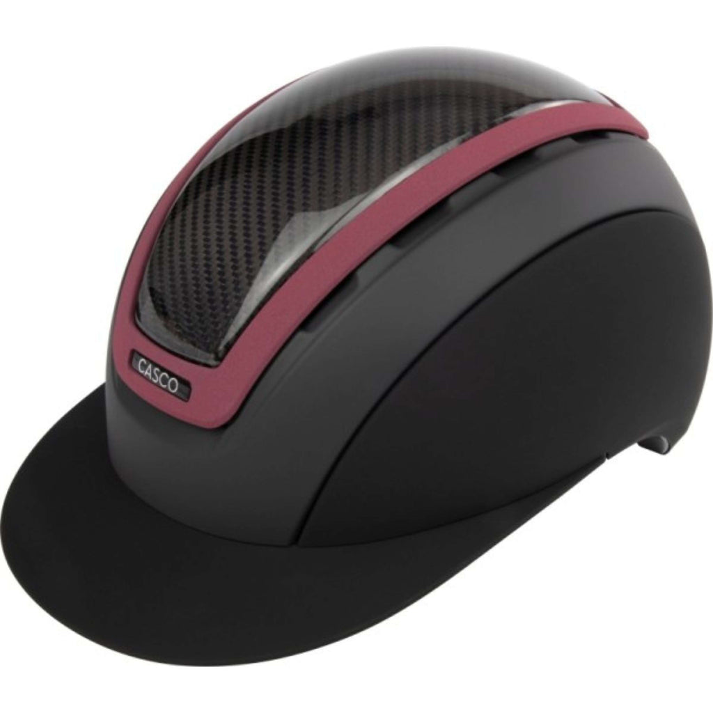 Casco Bombe Elite Carbon Burgundy