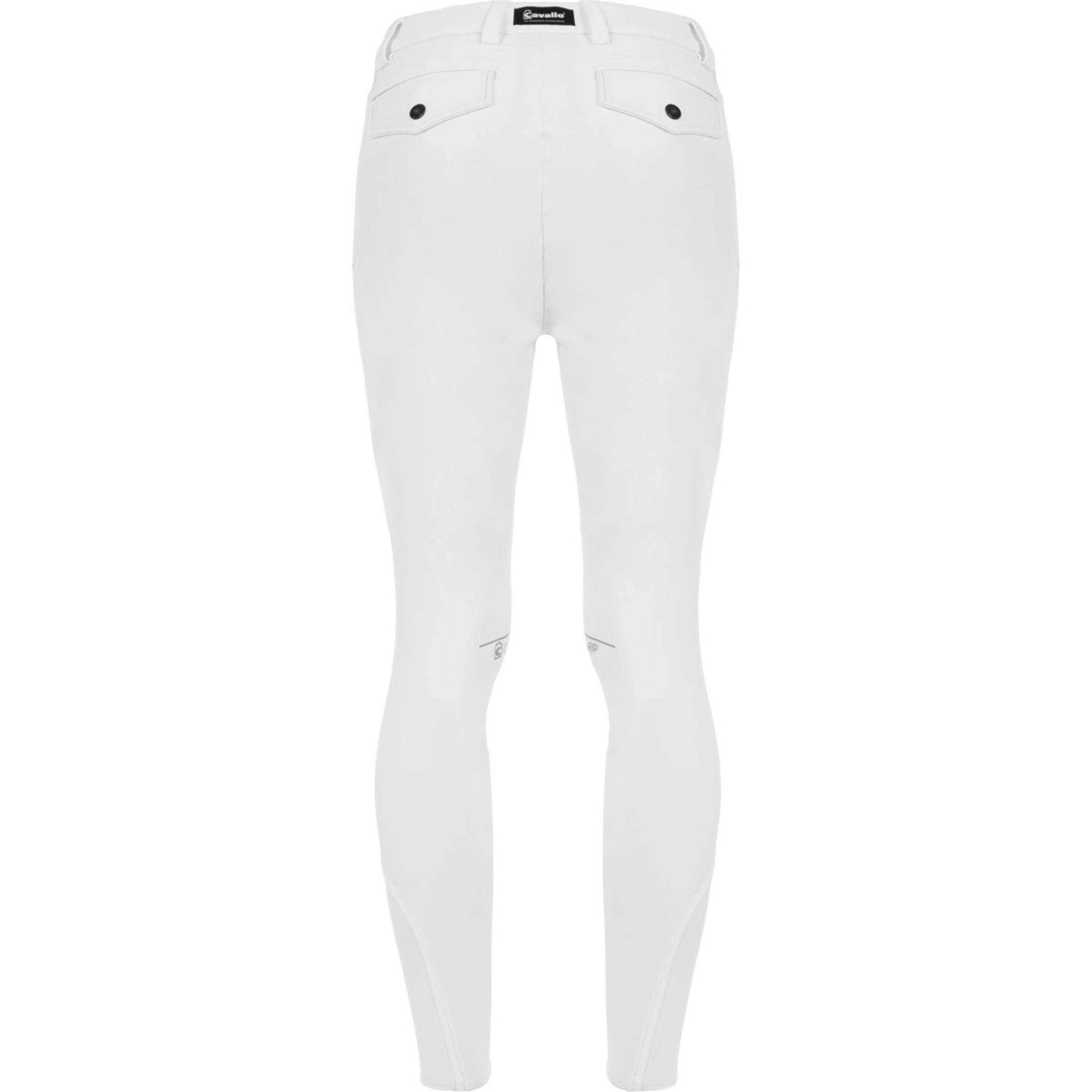 Cavallo Pantalon d'Équitation Drofton Prise de Genou Blanc Cavallo Pantalon d'Équitation Drofton Prise de Genou Blanc