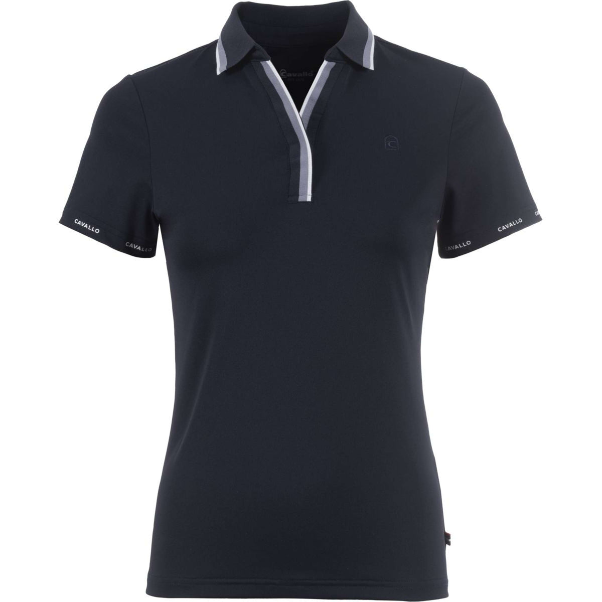 Cavallo Polo Caval Pique V-Neck Bleu Foncé