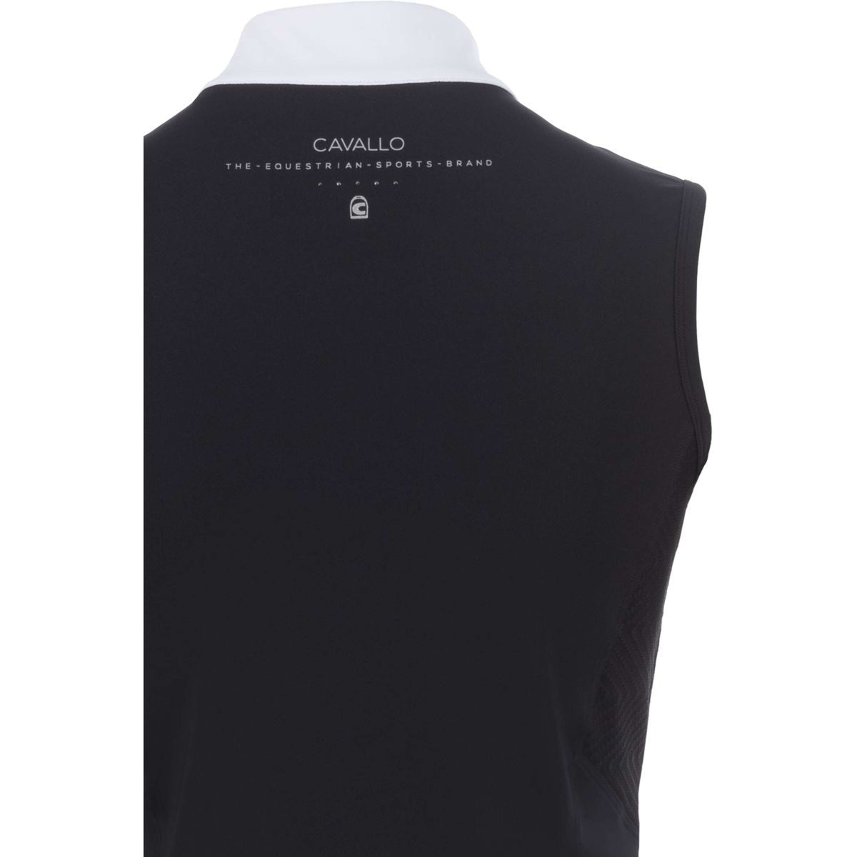 Cavallo T-shirt de Concours Caval Halfzip Sans Manche Noir