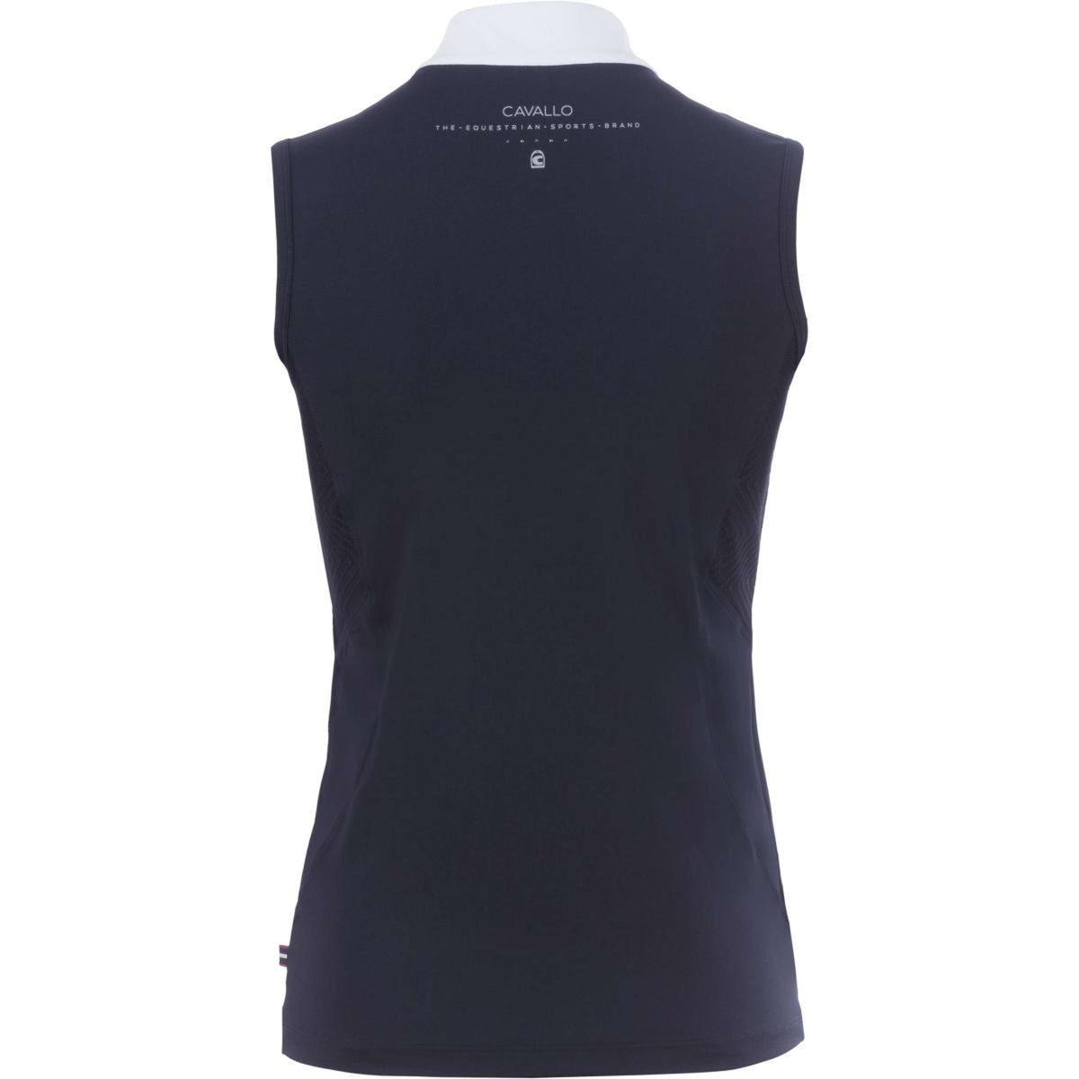 Cavallo T-shirt de Concours CavalHalfzip Sans Manche Bleu Foncé