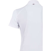 Cavallo T-shirt de Concours Caval Halfzip Mesh Blanc