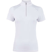 Cavallo T-shirt de Concours Caval Halfzip Mesh Blanc