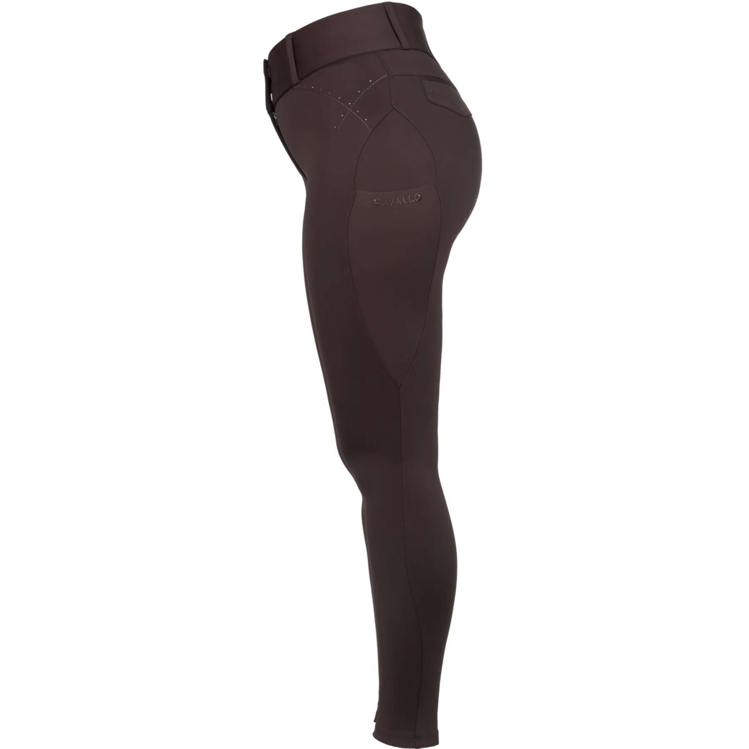 Cavallo Pantalon d'Équitation CavalCandera Grip Mobile Full Grip Café Noir