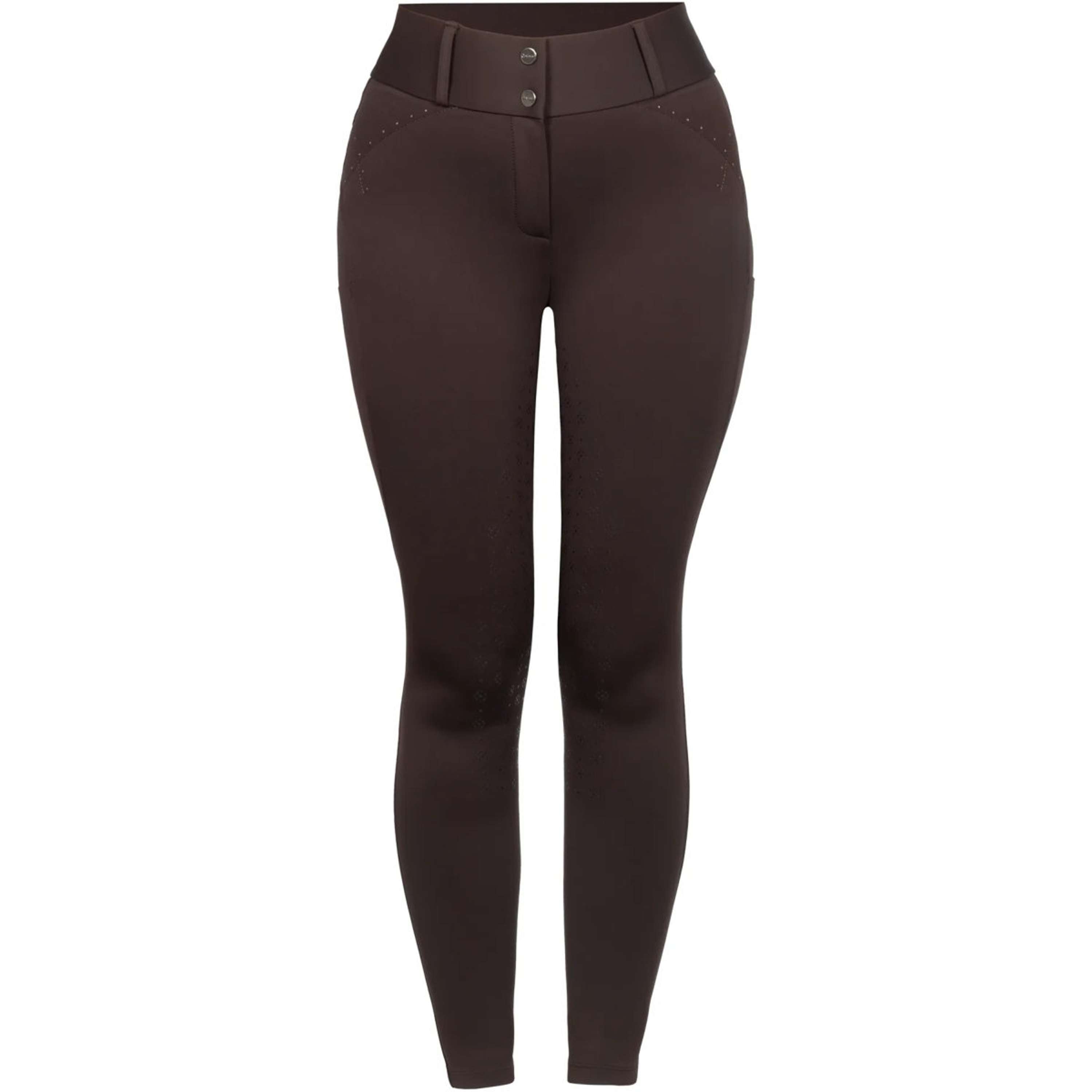 Cavallo Pantalon d'Équitation CavalCandera Grip Mobile Full Grip Café Noir