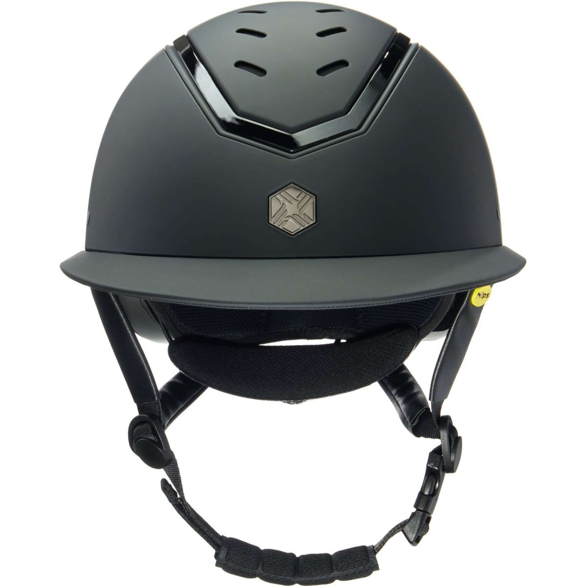 Charles Owen Bombe Kylo visiére large MIPS Black Matte/Black Gloss