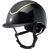 Charles Owen Bombe Kylo Sparkly Black Gloss/Rose Gold