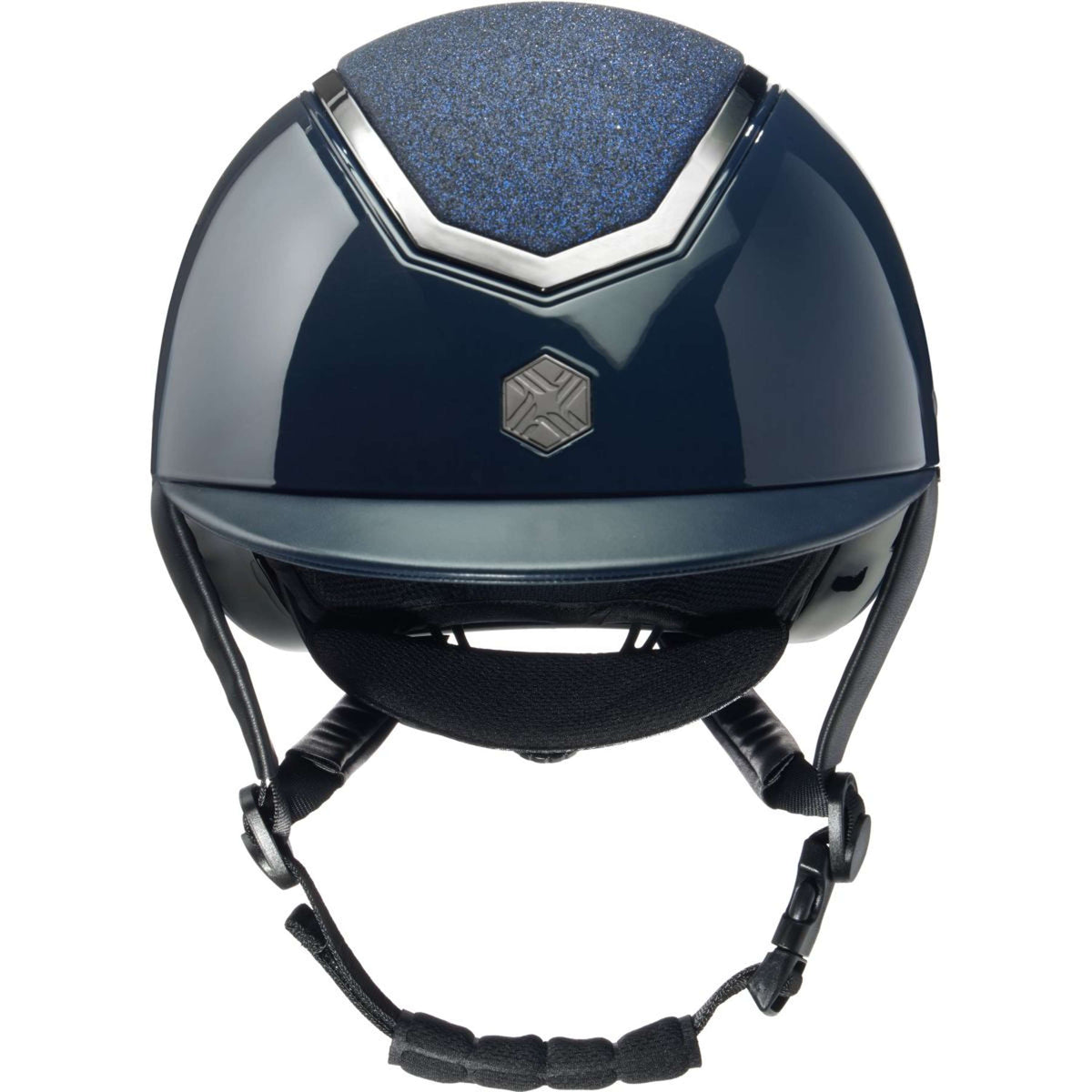 Charles Owen Bombe Kylo Sparkly Navy Gloss/Pewter