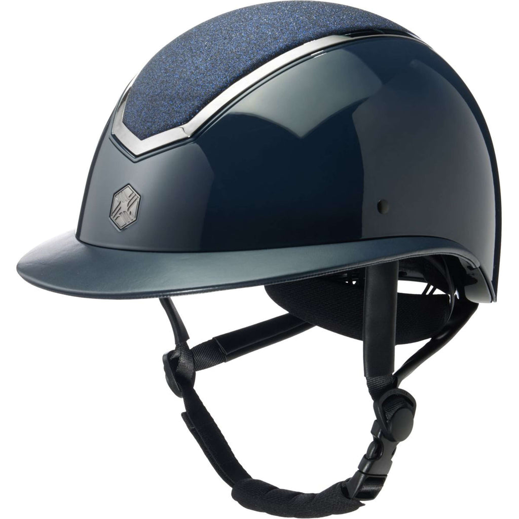 Charles Owen Bombe Kylo Sparkly Wide Peak Navy Gloss/Pewter