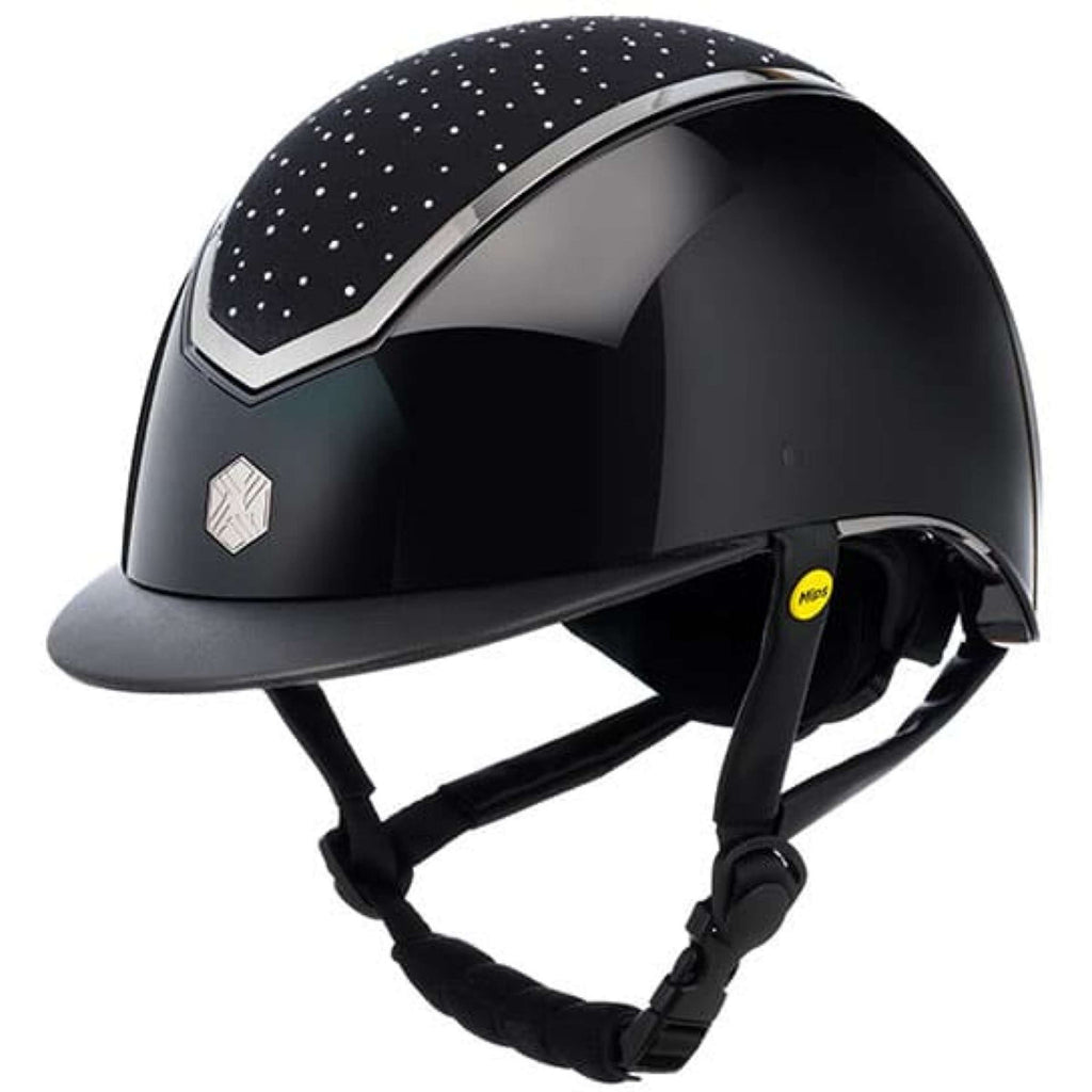Charles Owen Bombe Kylo Crystal MIPS Black Gloss/Chrome
