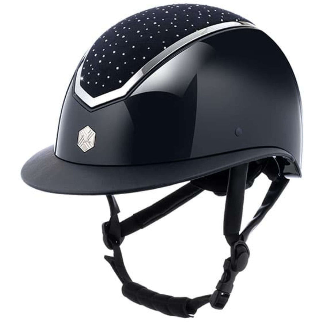 Charles Owen Bombe Kylo Crystal Wide Peak Navy Gloss/Silver