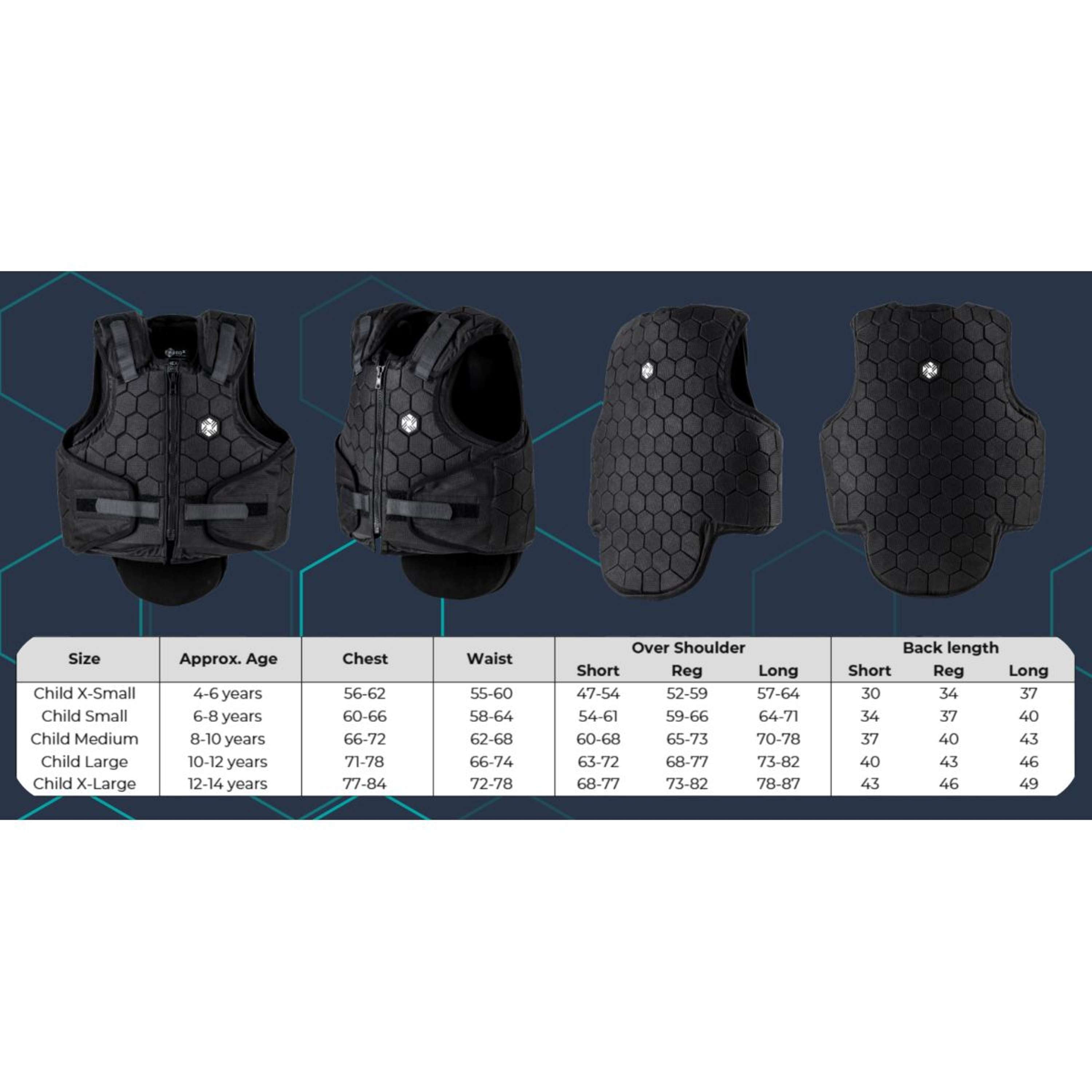 Charles Owen Bodyprotector HEXA Enfants Noir