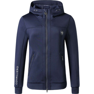 Covalliero Pull col Hoodie SS25 Marin foncé