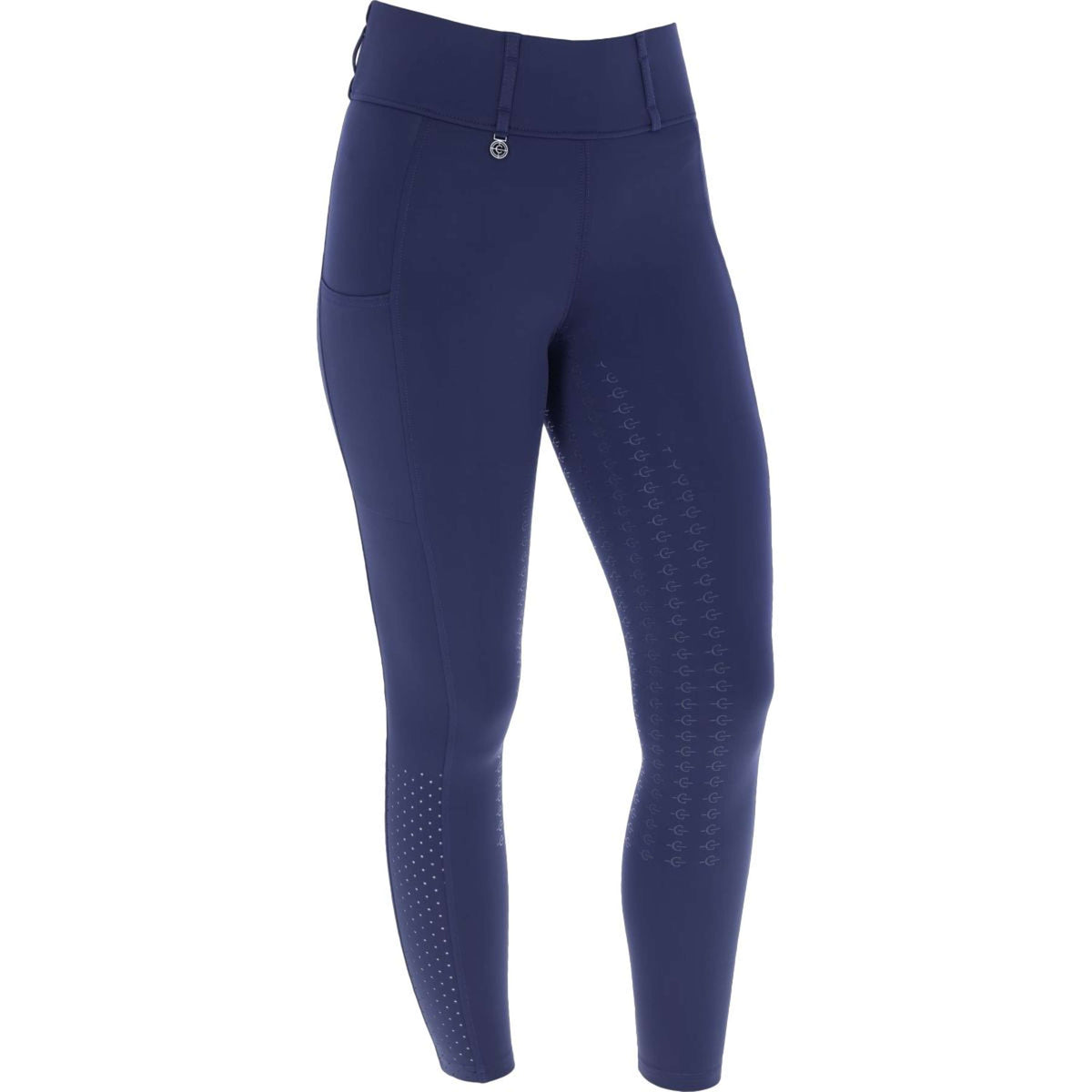 Covalliero Legging d'Équitation Compression Full Grip SS25 Marin foncé