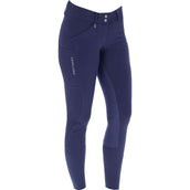 Covalliero Pantalon d'Équitation Premium Leather Full Grip SS25 Marin foncé