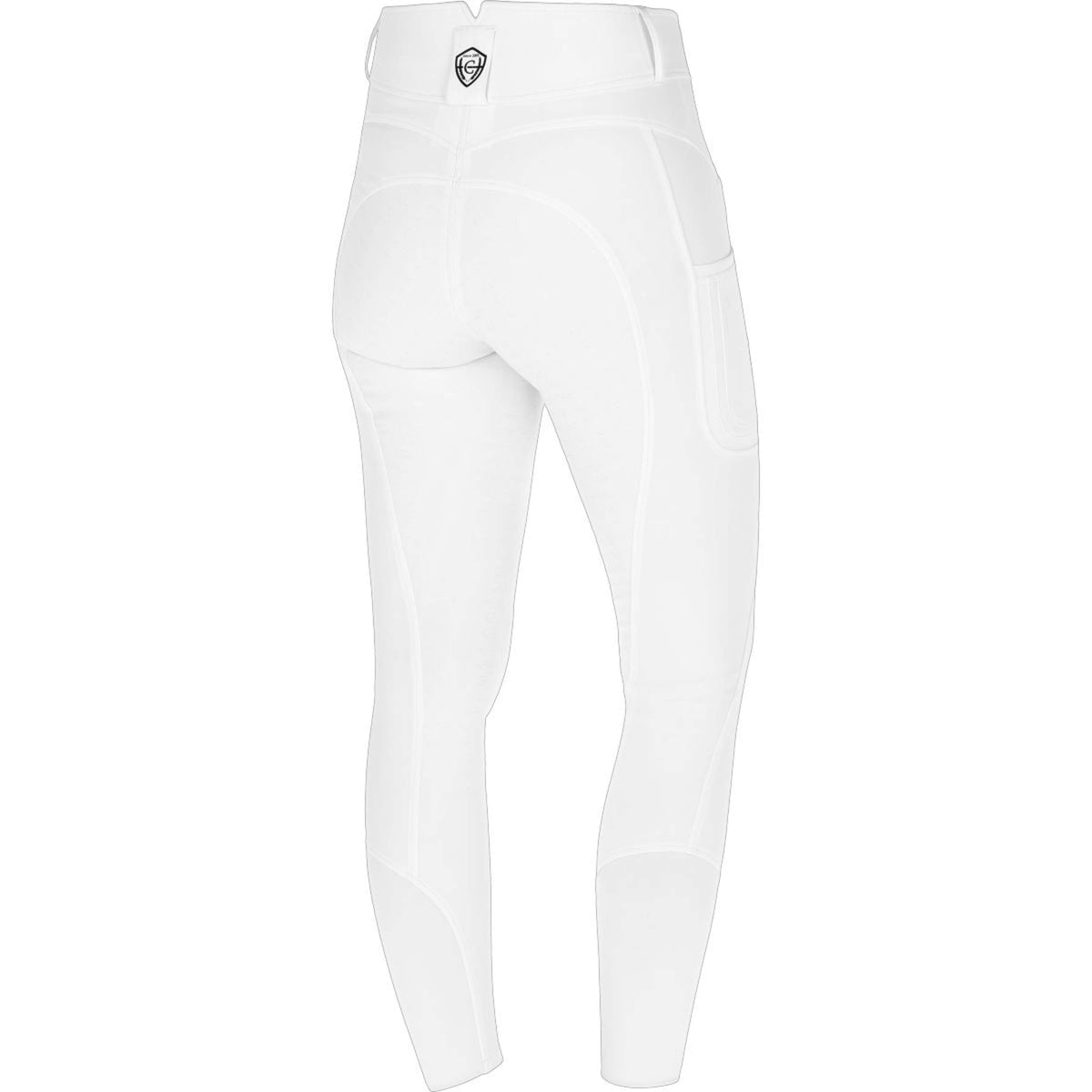 Covalliero Pantalon d'Équitation Premium Silicon Full Grip SS25 Blanc