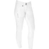 Covalliero Pantalon d'Équitation Premium Leather Full Grip SS25 Blanc