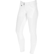 Covalliero Pantalon d'Équitation Premium Leather Full Grip SS25 Blanc