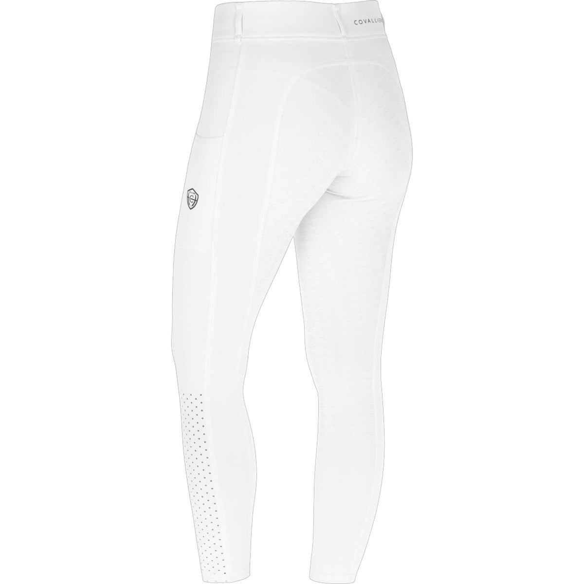 Covalliero Legging d'Équitation Compression Full Grip SS25 Blanc