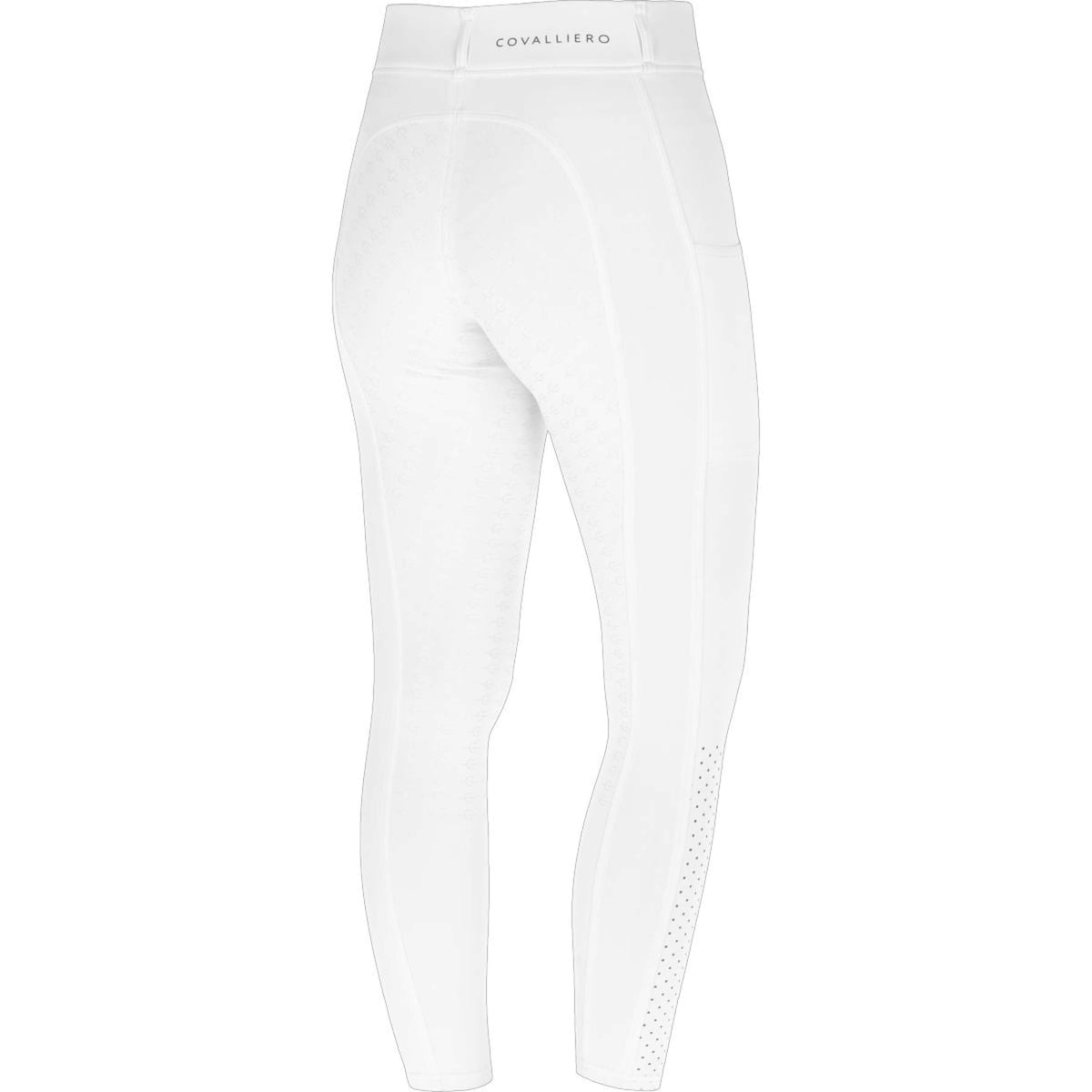 Covalliero Legging d'Équitation Compression Full Grip SS25 Blanc