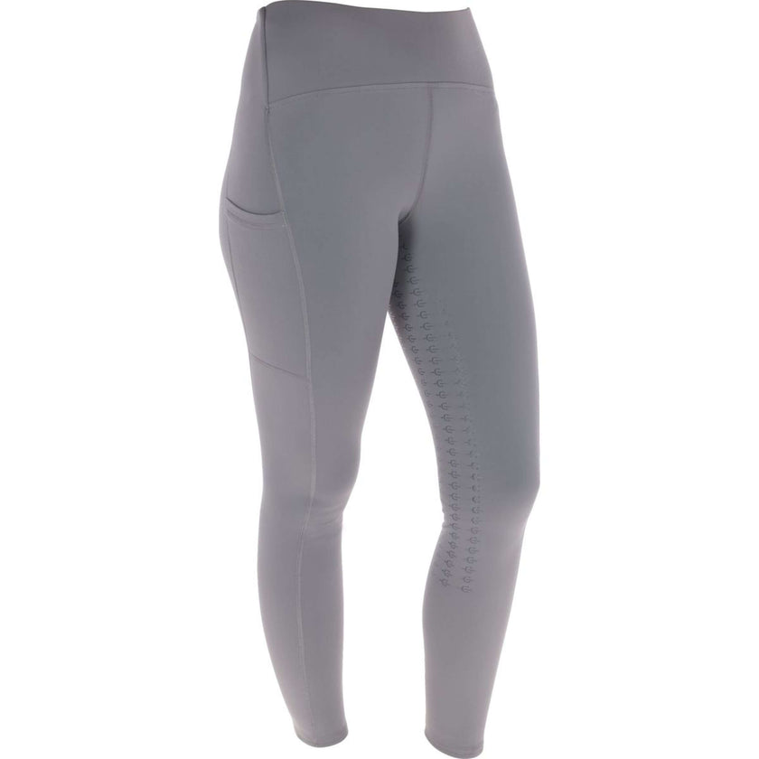 Covalliero Legging d'Équitation AW25 Full Grip Steel Grey
