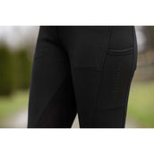 Covalliero Pantalon d'Équitation AW25 Leather Full Grip Noir