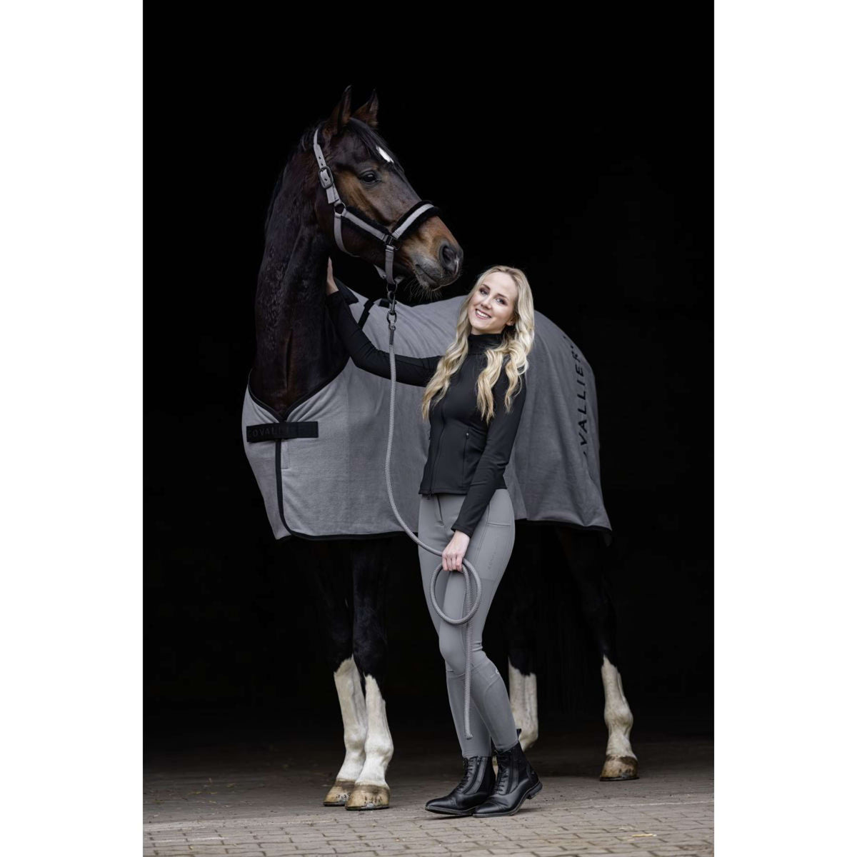 Covalliero Pantalon d'Équitation AW25 Full Grip Steel Grey
