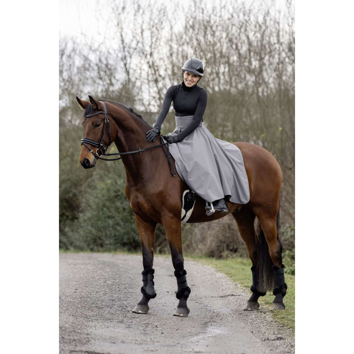Covalliero Jupe d'Equitation Thermal AW25 Steel Grey