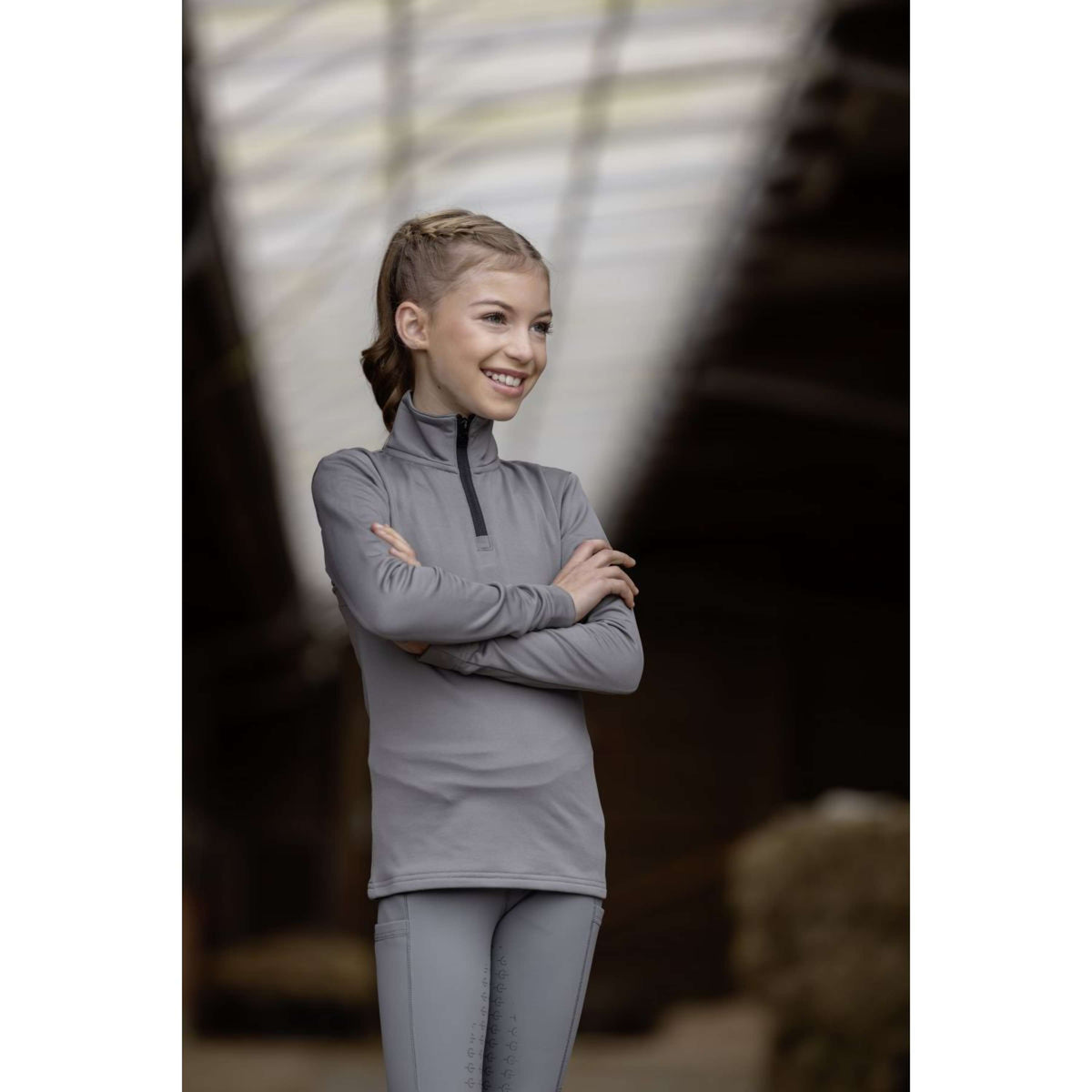 Covalliero Chemise AW25 Kids Longues Manches Steel Grey