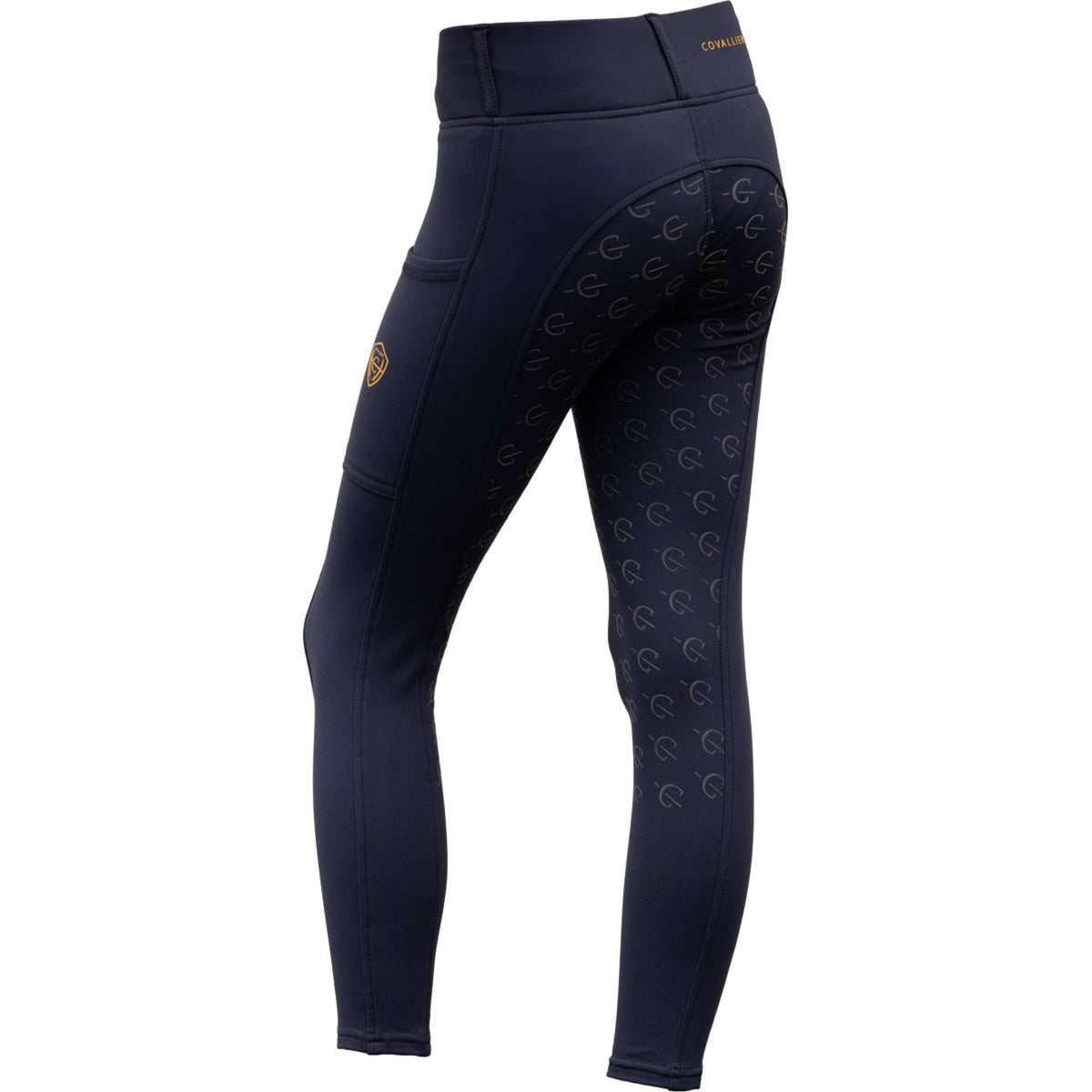 Covalliero Legging d'Équitation Full Grip AW26 Kids Marin foncé