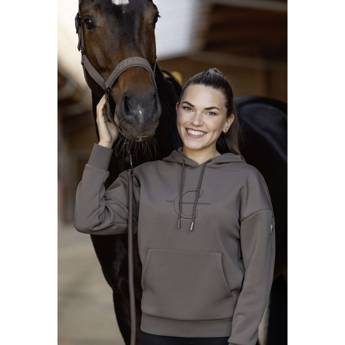 Covalliero Pull col Hoodie AW26 Milky Chocolate