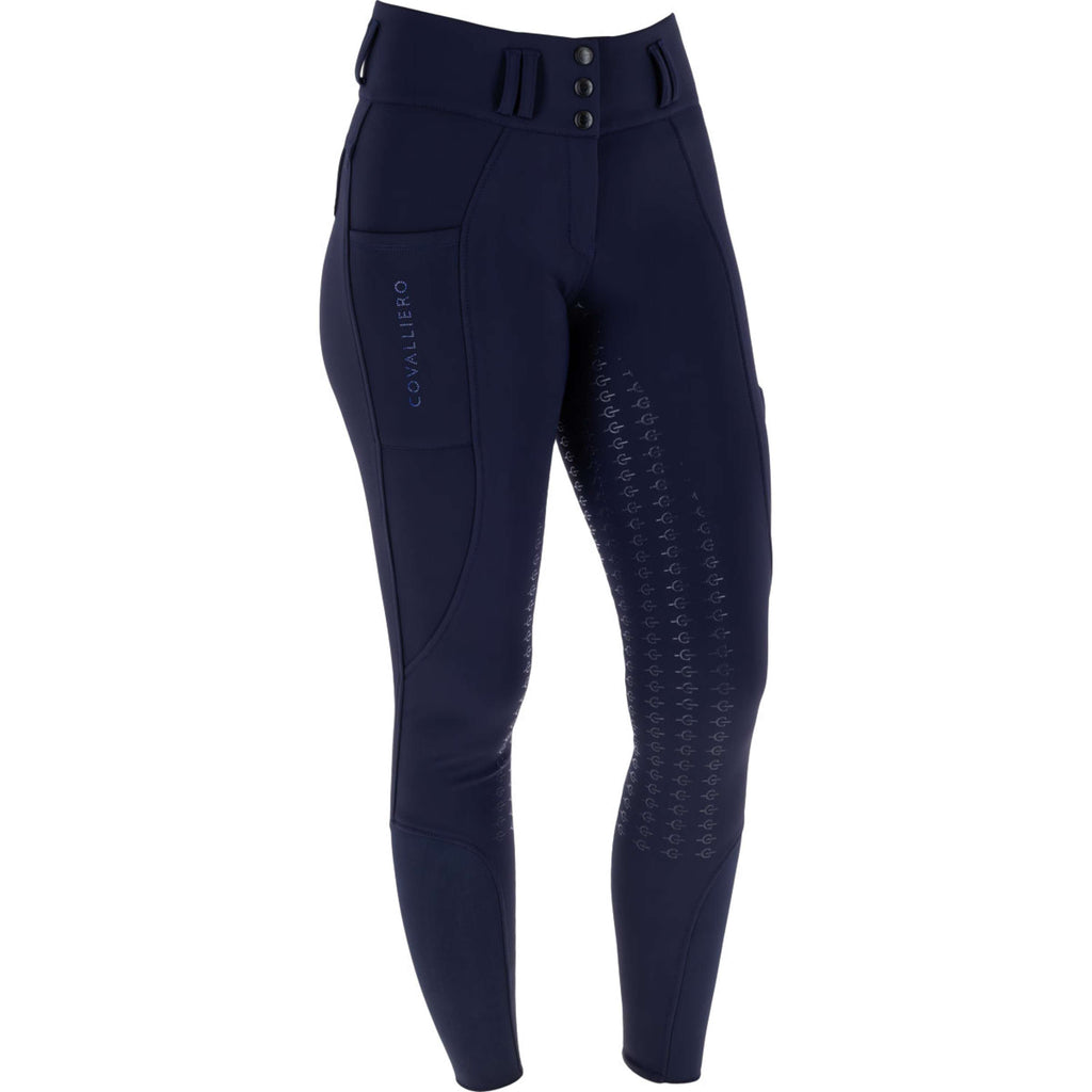 Covalliero Pantalon d'Équitation Hight Waist Full Grip AW26 Marin foncé