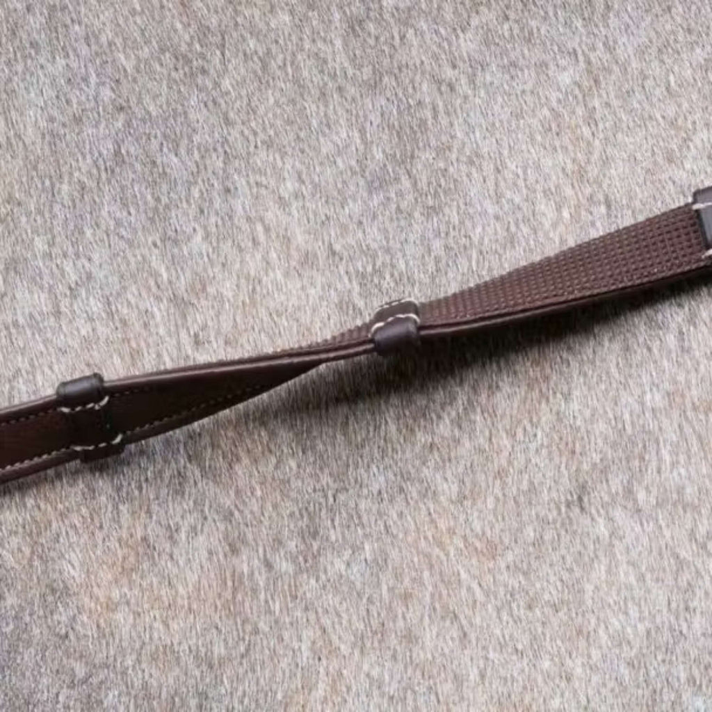 Dyon Rênes Hunter 5/8 avec Arrêts Cuir Marron