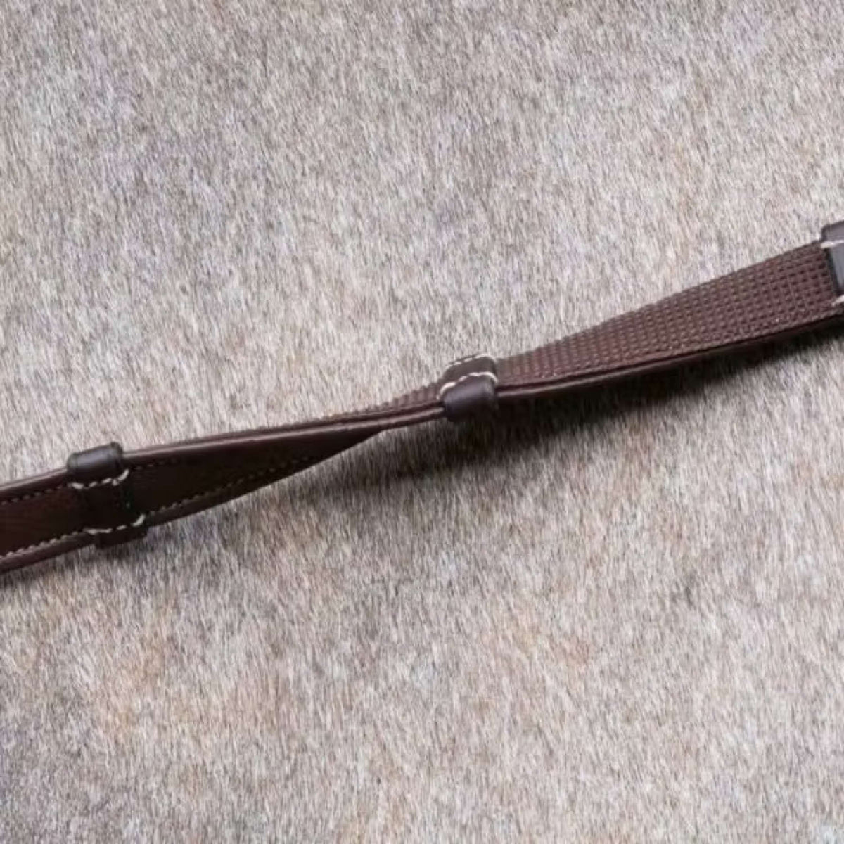 Dyon Rênes Hunter 5/8 avec Arrêts Cuir Marron