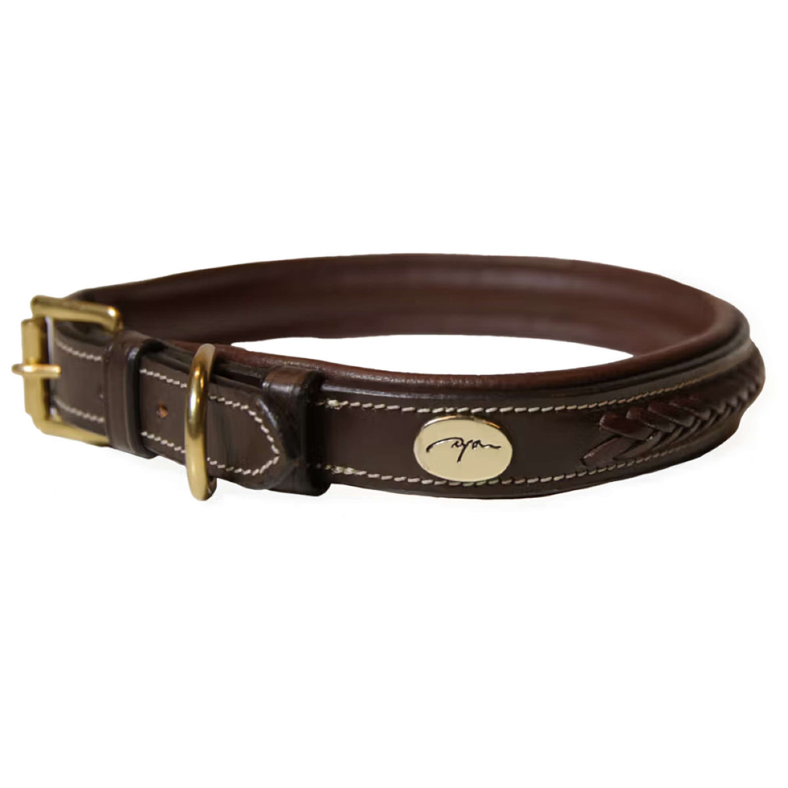 Dyon Collier Tressé Marron