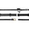 Dyon Rênes Hunter 5/8 avec Arrêts Cuir Noir