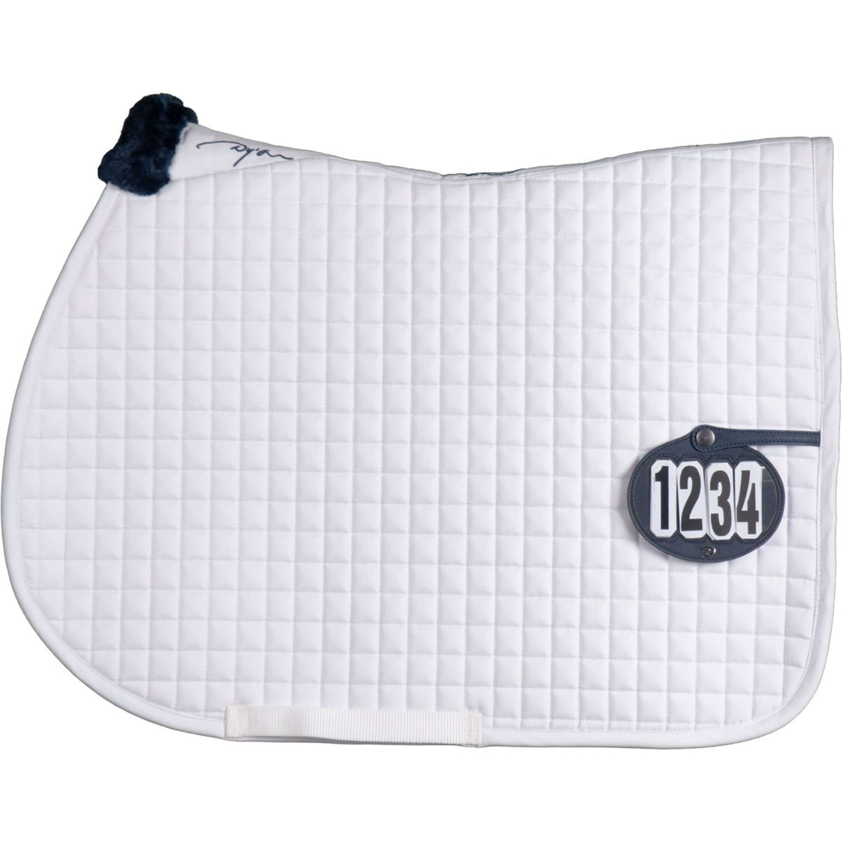 Dyon Tapis de Selle Show de Saut Blanc