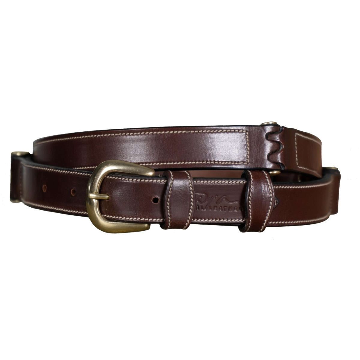 Dyon Ceinture Flat Cuir Marron