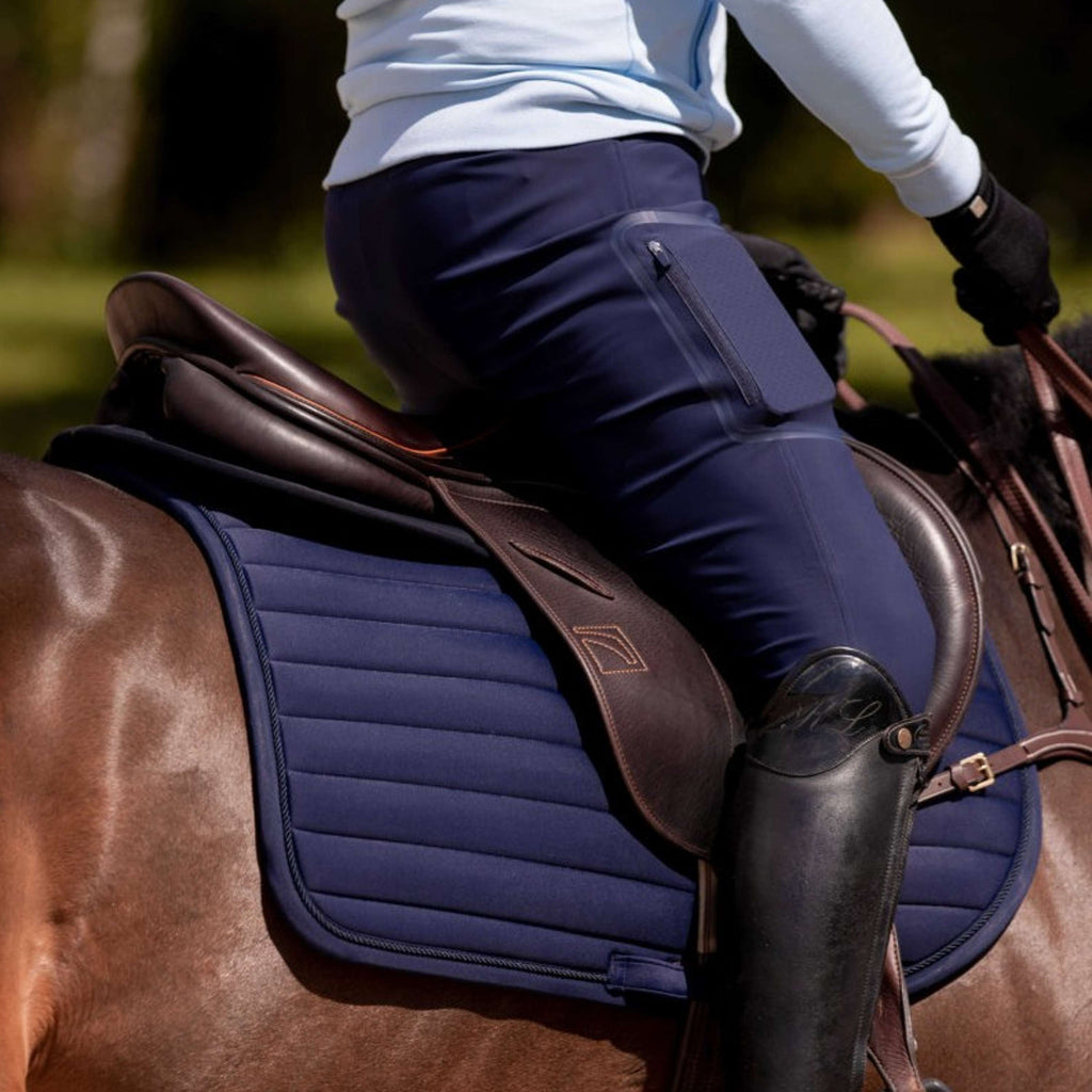 K by EQUITHÈME Tapis de Selle Triton de Saut Marine