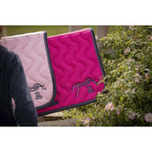 Pénélope Tapis de Selle Classique Polyvalent Fuchsia/Marine