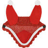 EQUITHÈME Bonnet Anti-Mouches Noël Rouge