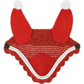 EQUITHÈME Bonnet Anti-Mouches Noël Rouge