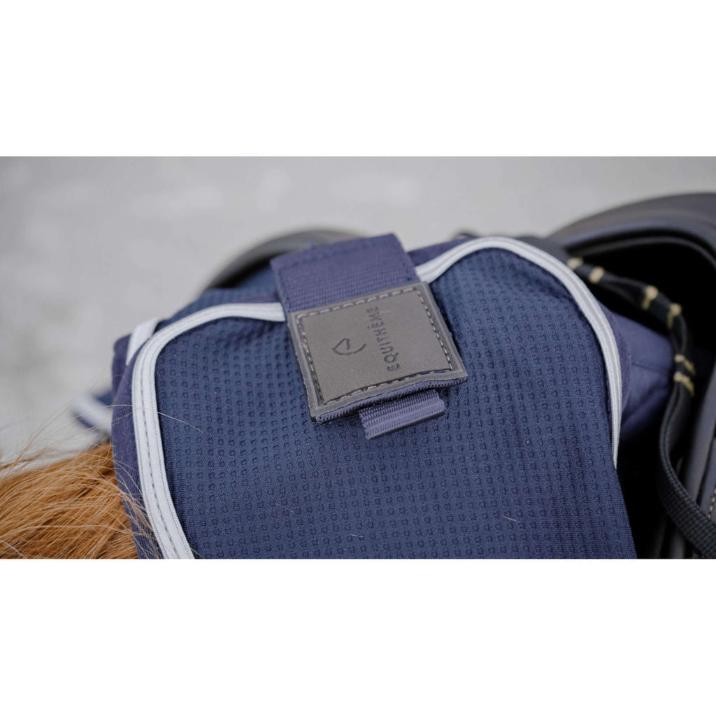 EQUITHÈME Couvre-reins Flycool Marine/Blanc
