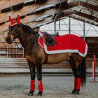 EQUITHÈME Couvre-reins Noël Rouge